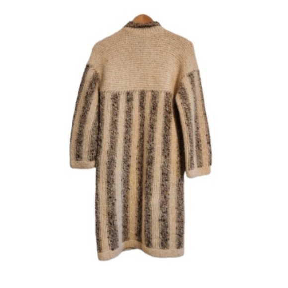 Copy-Vintage Hand Knited Sweater Cardigan with Necktie and Two Button Enclosu… - Picture 8 of 8